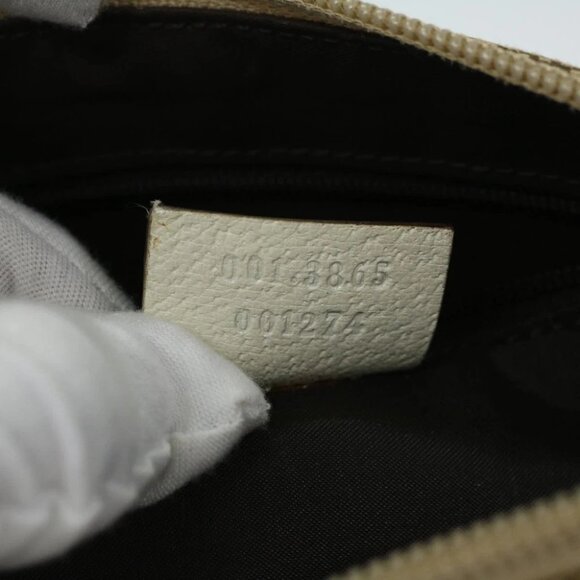 GUCCI Bamboo Hand Bag Canvas Beige 001 3865 Auth 68021 - Picture 11 of 15